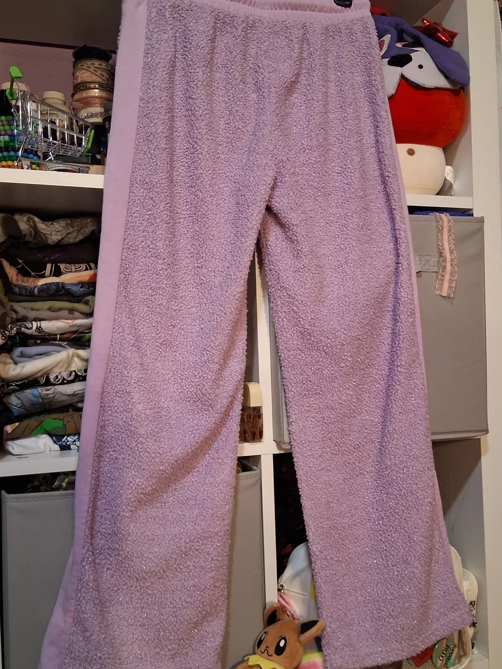 Justice Lavender Sherpa Kids Pants